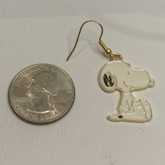 Snoopy Earrings, Snoopy Charm, Peanuts Earrings, Gift Idea, Snoopy Pendant - Picture 6 of 6